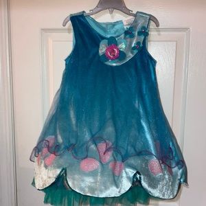 Queen Poppy from Trolls costume Dress with hoop skirt size 4-6